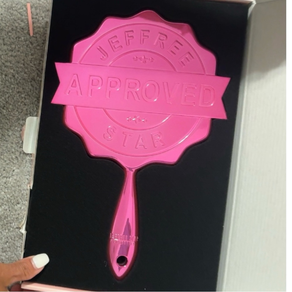 Jeffree Star Approved Baby Pink Chrome Hand Mirror Limited Edition